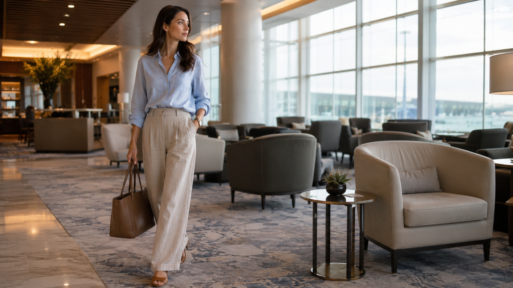 Comfortable Summer Travel Outfit Linen Pants